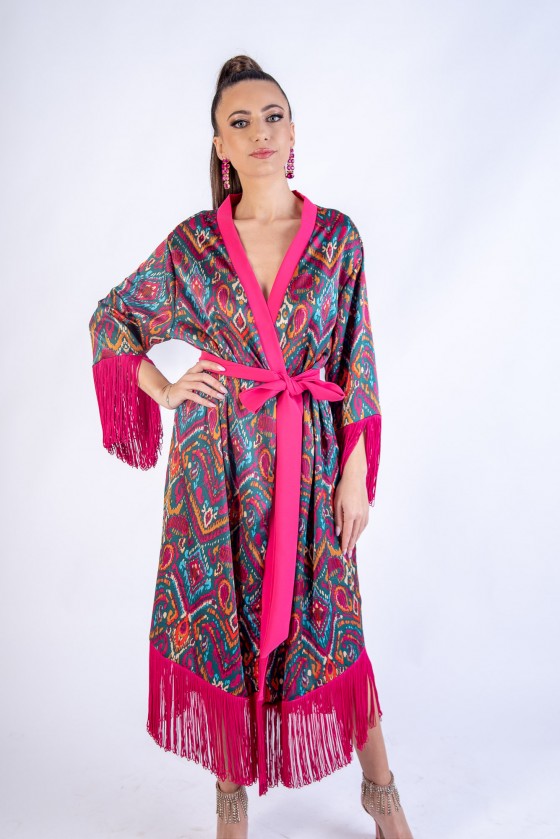 Κιμονό φόρεμα με κρόσσια