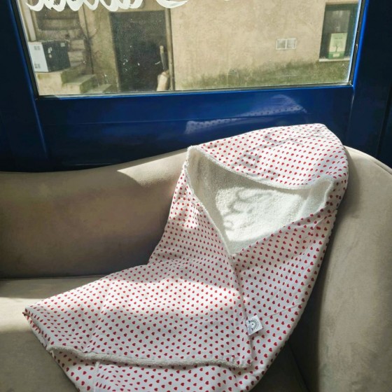 Βρεφικό μπουρνούζι Hearts